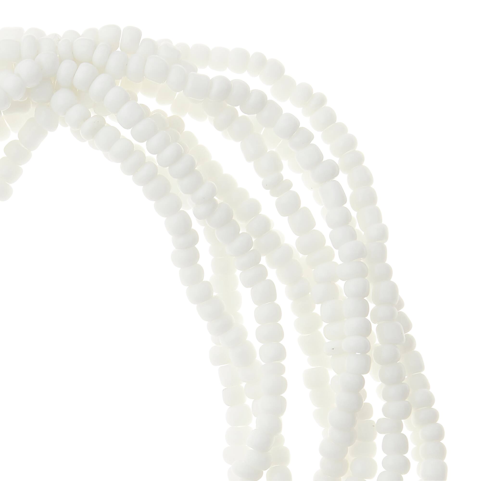 12 Pack: White Glass Rondelle Seed Beads, 6/0 by Bead Landing™